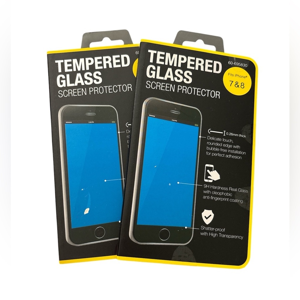 Lot of 2 Tempered Glass Screen Protectors for iPhone 7 & 8